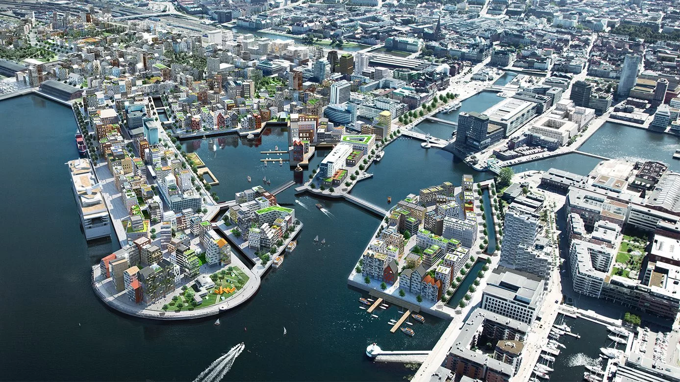 Visionsbild Nyhamnen, Malmö stad